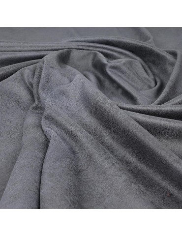 Tissu suédine gris charbon