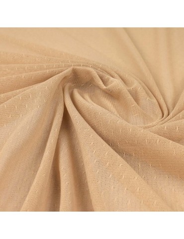 Tissu résille uni beige