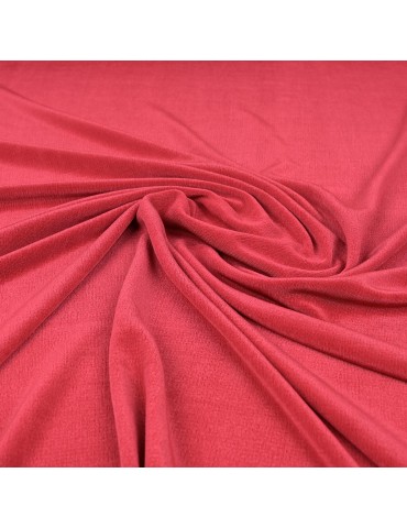 Tissu jersey uni rouge groseille