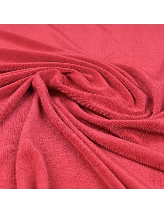 Tissu jersey uni rouge groseille