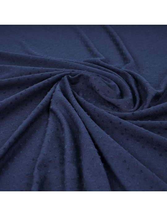 Tissu jersey plumetis bleu navy