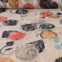 Tissu dentelle imprimé cercles colorés