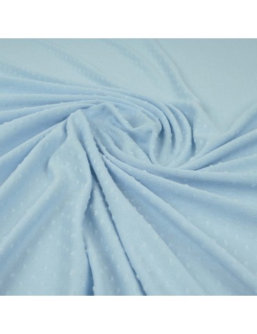 Tissu jersey plumetis bleu ciel