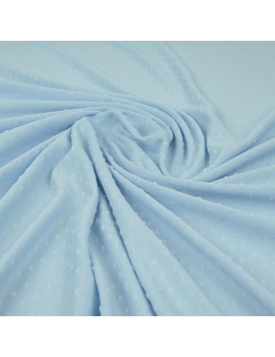 Tissu jersey plumetis bleu ciel