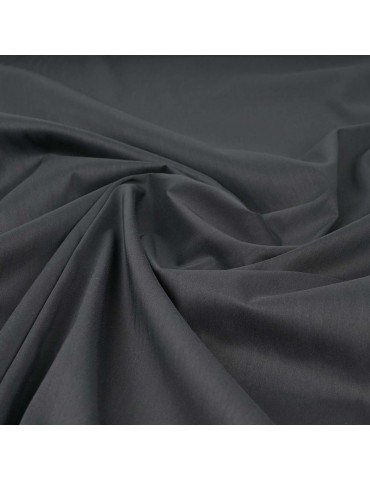 Tissu popeline coton/élasthanne noir