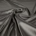 Tissu satin élasthanne uni noir Tissu satin élasthanne uni noir