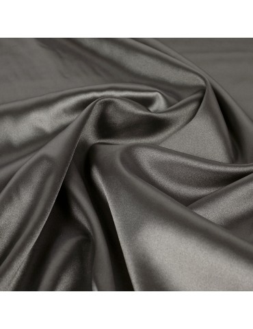 Tissu satin élasthanne uni noir