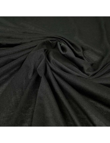 Tissu jersey uni transparent noir