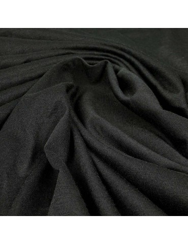 Tissu jersey uni transparent noir