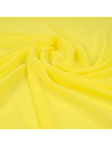 Tissu mousseline jaune citron