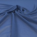 Tissu mousseline bleu indigo