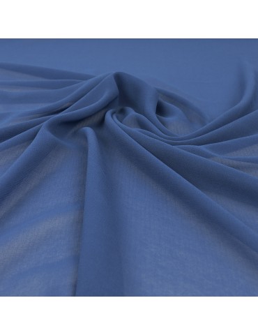 Tissu mousseline bleu indigo