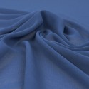 Tissu mousseline bleu indigo