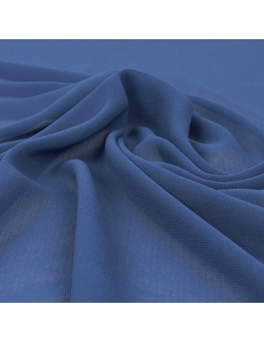 Tissu mousseline bleu indigo