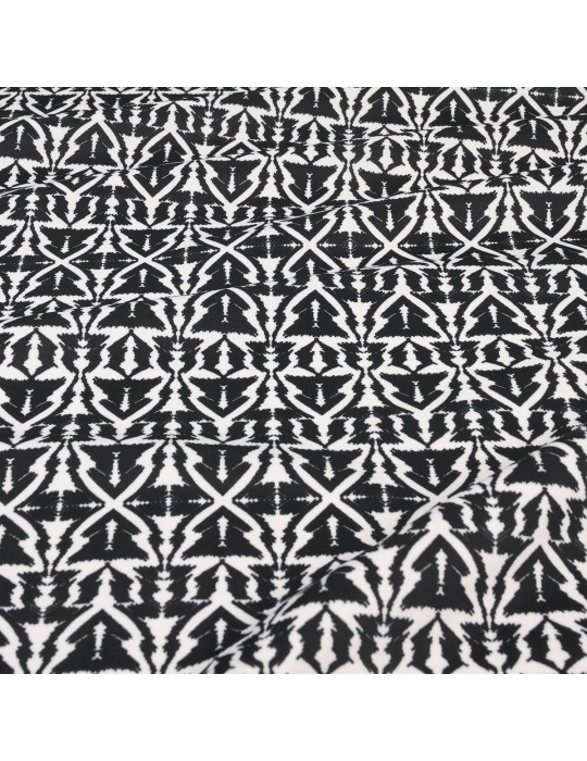 Tissu jersey imprimé noir/blanc