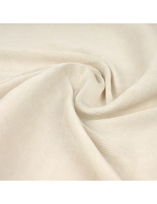 Tissu viscose/nylon plissé blanc