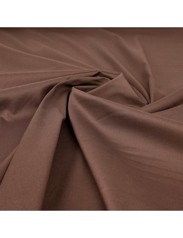 Tissu popeline uni cacao