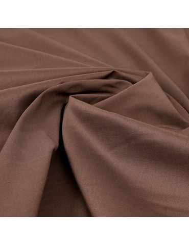 Tissu popeline uni cacao