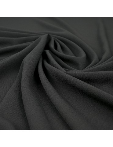 Tissu crêpe uni noir