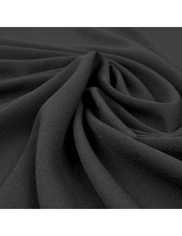 Tissu crêpe uni noir