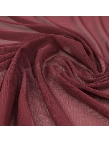 Tissu maille uni bordeaux