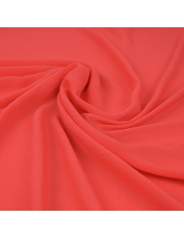 Tissu mousseline uni corail