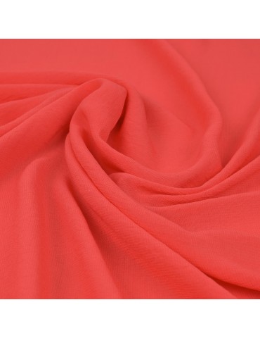 Tissu mousseline uni corail