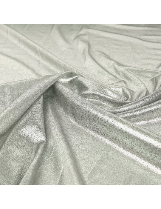 Tissu maille uni argenté/gris