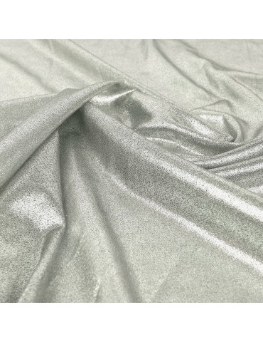 Tissu maille uni argenté/gris