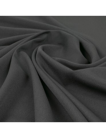 Tissu crêpe uni noir