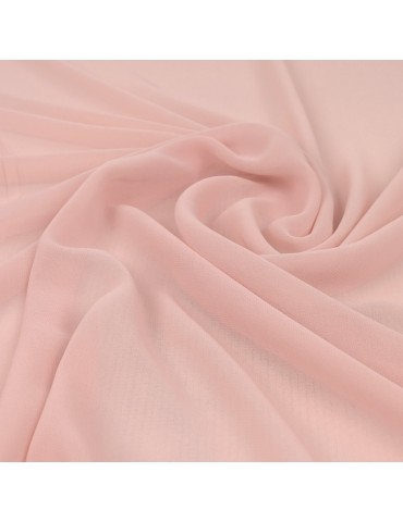 Tissu mousseline rose dragée