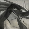 Tissu maille uni noir Tissu maille uni noir