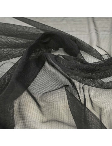 Tissu maille uni noir