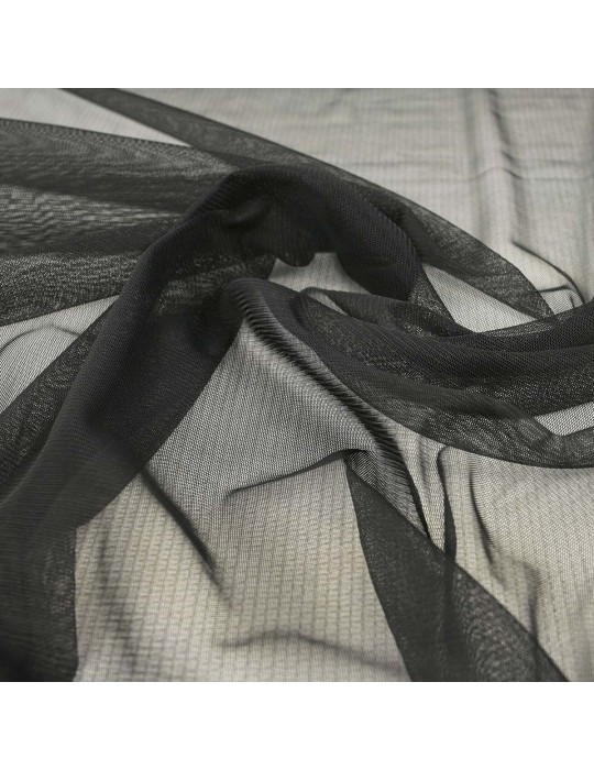 Tissu maille uni noir