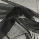 Tissu maille uni noir Tissu maille uni noir