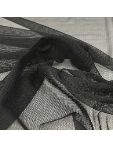 Tissu maille uni noir