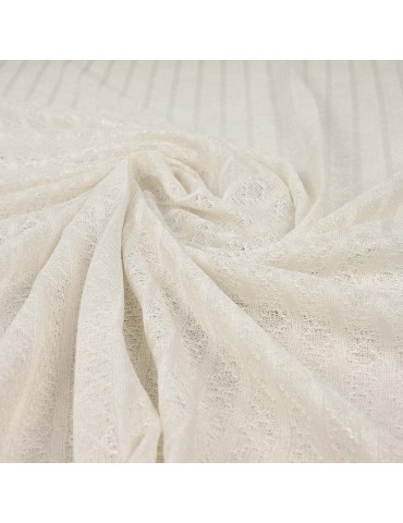 Tissu dentelle argenté