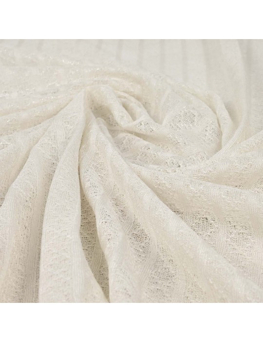 Tissu dentelle argenté