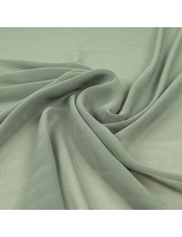 Tissu mousseline uni vert