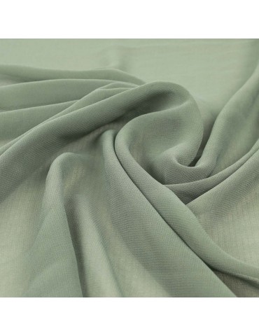 Tissu mousseline uni vert