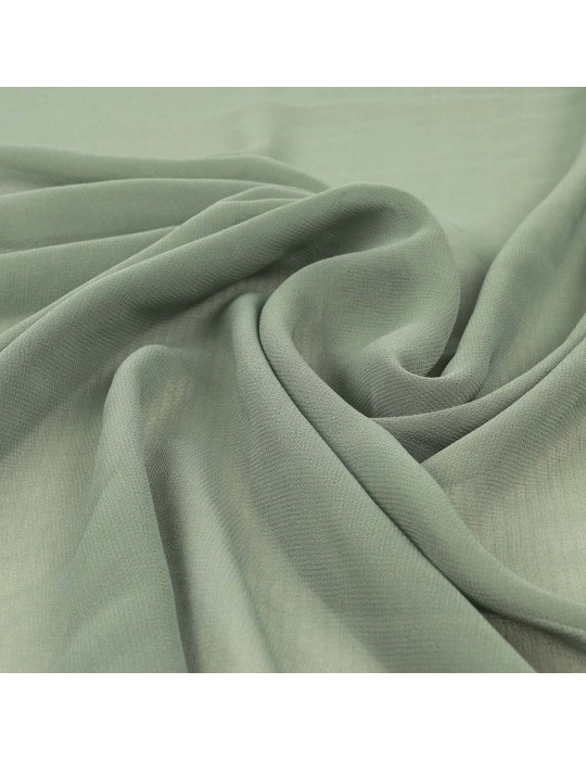 Tissu mousseline uni vert