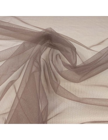 Tissu résille uni taupe
