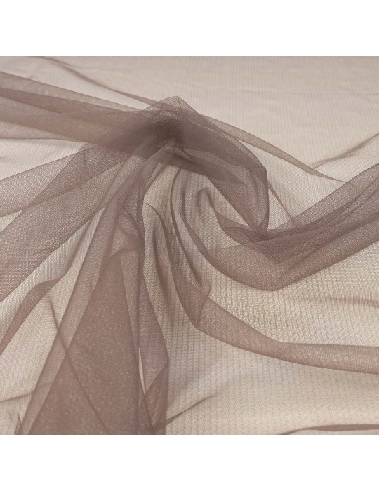 Tissu résille uni taupe