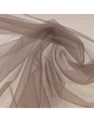 Tissu résille uni taupe