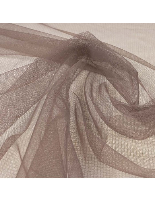 Tissu résille uni taupe