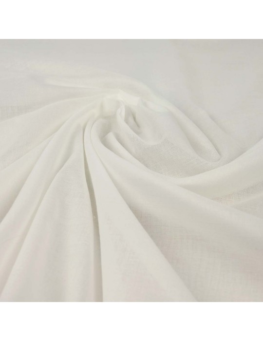Tissu voile de coton blanc