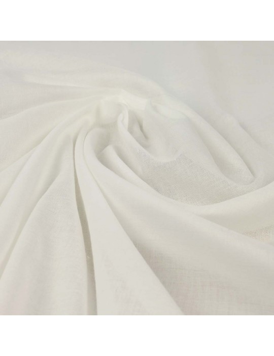 Tissu voile de coton blanc