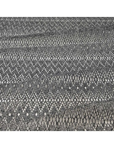 Tissu polyester troué noir/blanc