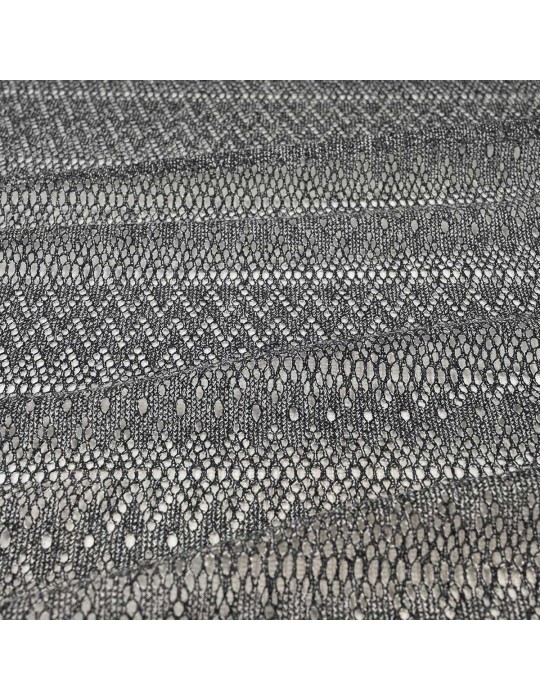 Tissu polyester troué noir/blanc