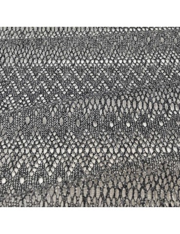 Tissu polyester troué noir/blanc